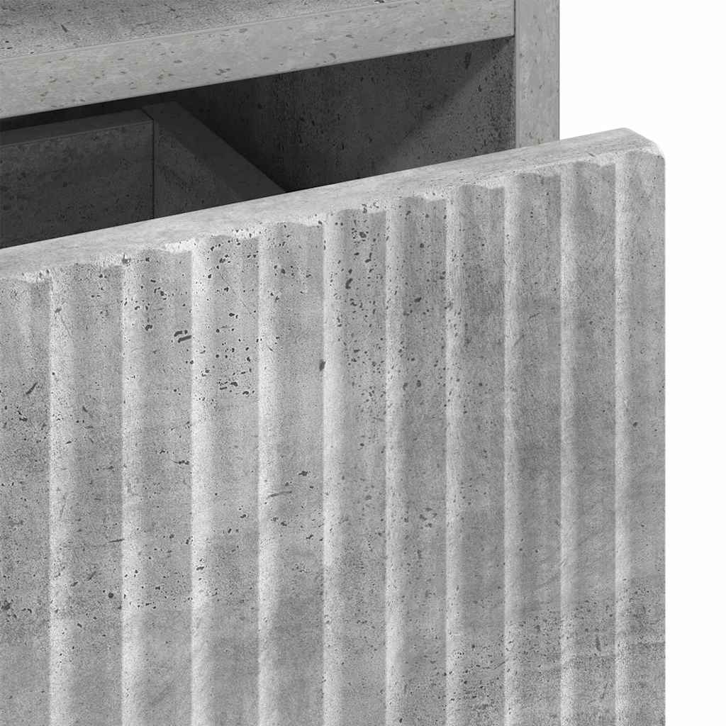 Mese de noptieră 2 pcs Gri beton 49 x 36 x 61 cm Lemn compozit