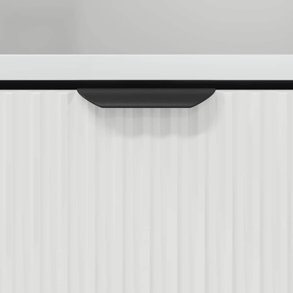 Noptieră Alb foarte lucios 49 x 36 x 61 cm Lemn compozit