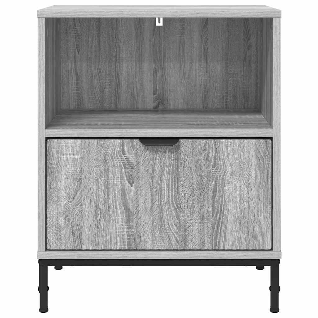 Noptieră cu sertar sonoma gri 49 x 36 x 61 cm Lemn compozit