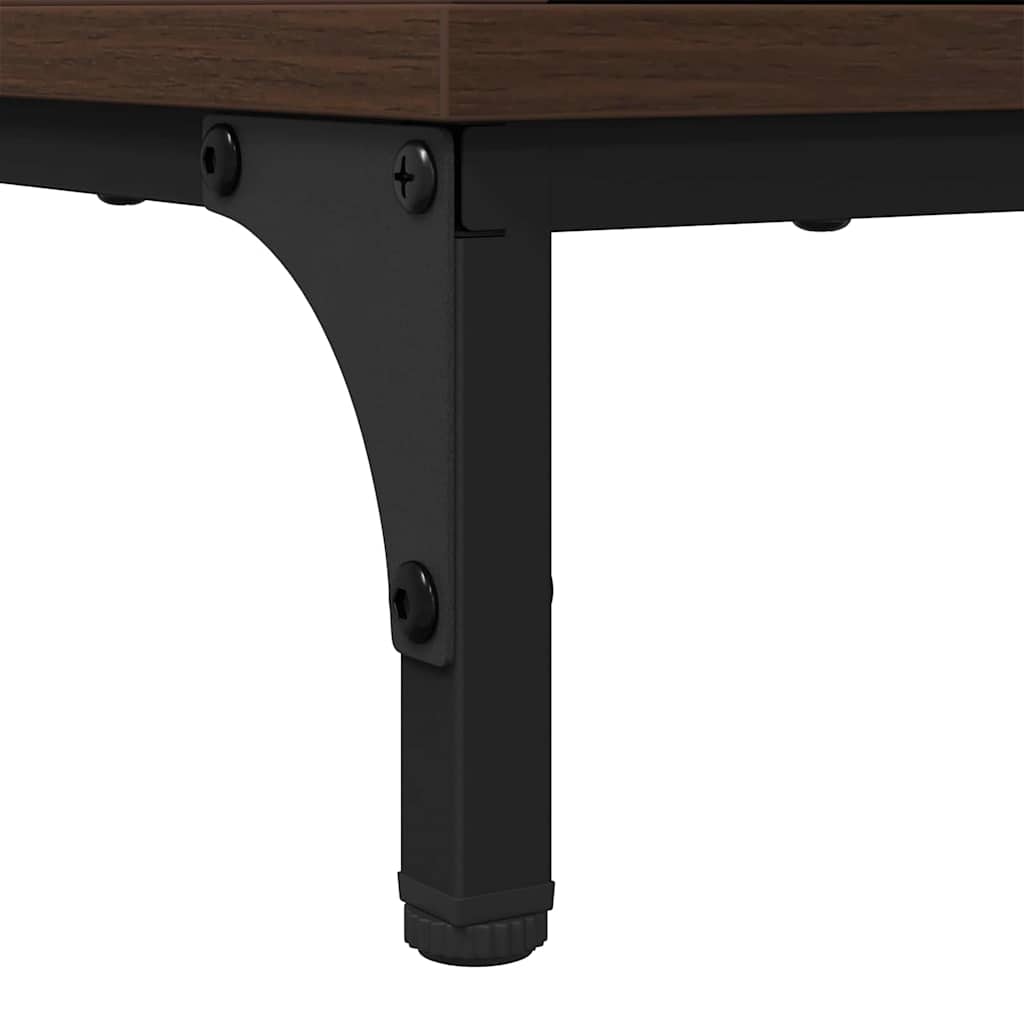 Mese de noptieră cu sertar 2 pcs Stejar brun 49 x 36 x 61 cm