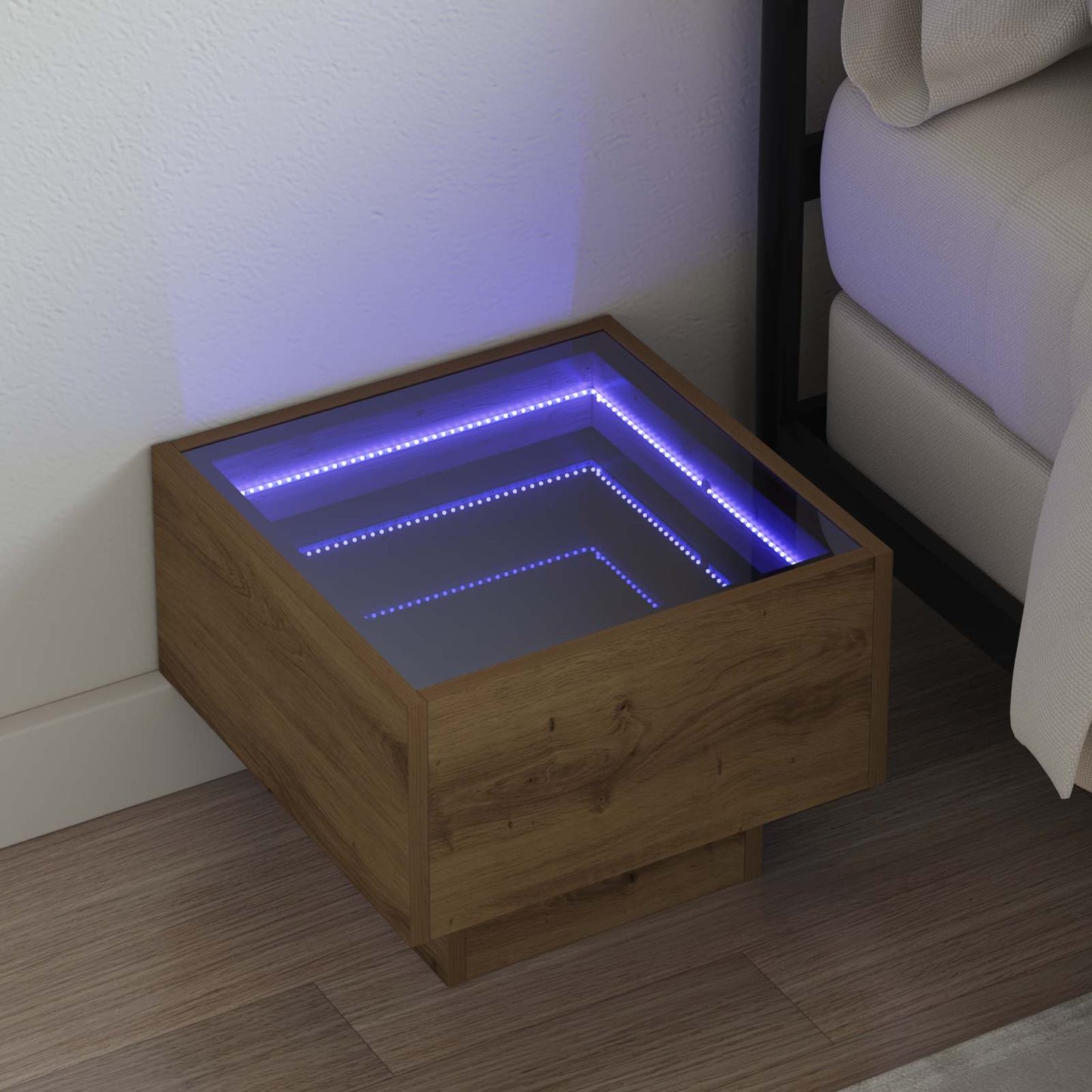 Masă de cafea Stejar Artizanal 40 x 40 x 30 cm Lemn compozit