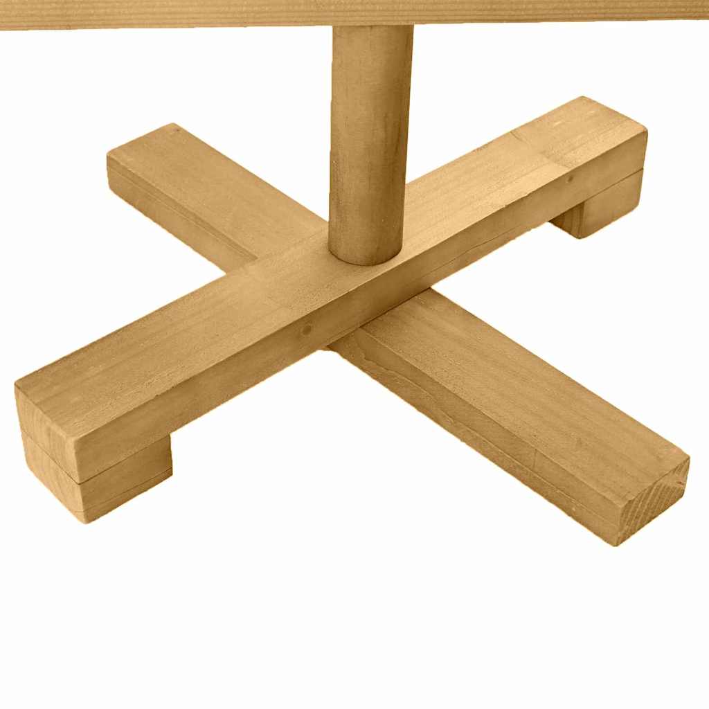 Brad de Crăciun din lemn cu suport Maro 90 cm Lemn masiv de pin