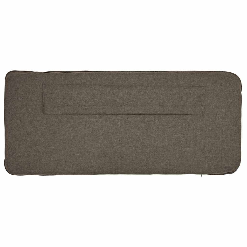 Tăblie tapițată Maro și taupe 140 cm Lemn de pin masiv