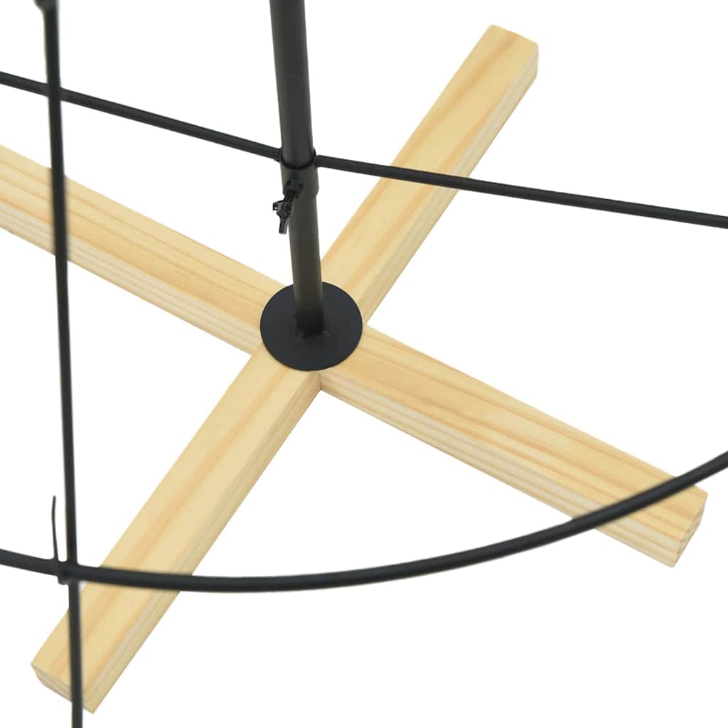 Brad de Crăciun în Formă de Con cu suport Negru 150 cm Oțel - Vendito