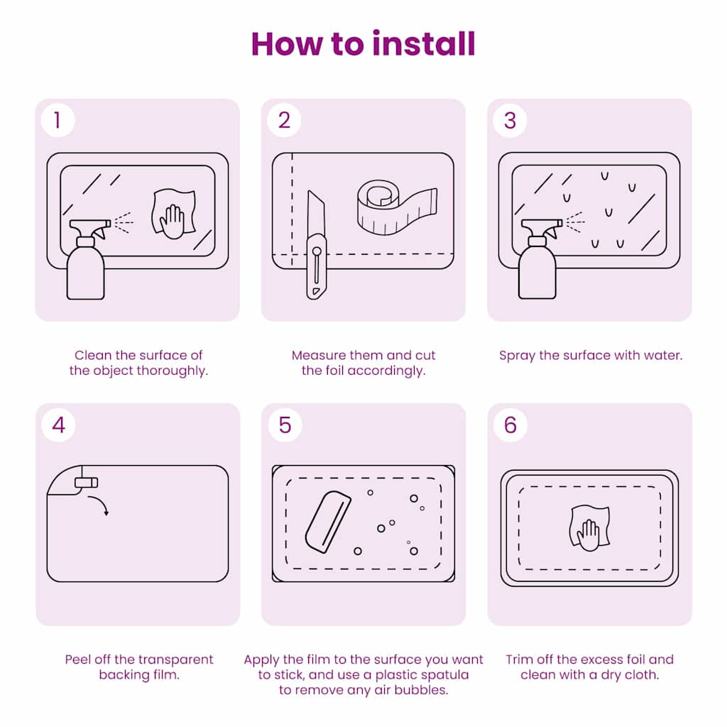 Film adeziv pentru oglindă Argintiu 90 x 2000 cm PET