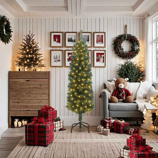 Brad de Crăciun artificial Verde 180 cm PVC și oțel și plastic