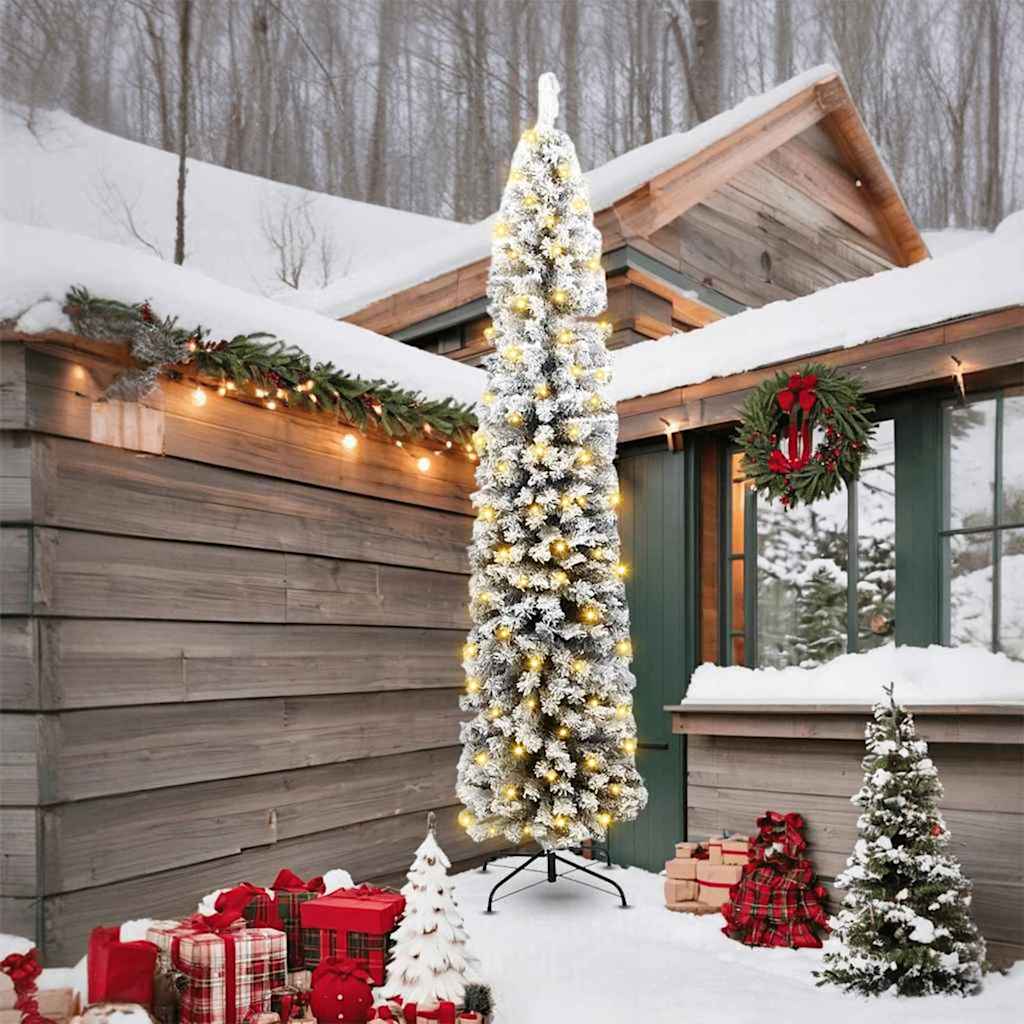 Brad de Crăciun artificial Verde 240 cm PVC și oțel și plastic