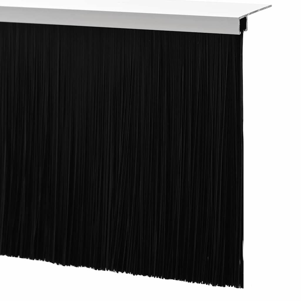 Perdele de ușă cu perii cu montare prin înșurubare 6 pcs Alb