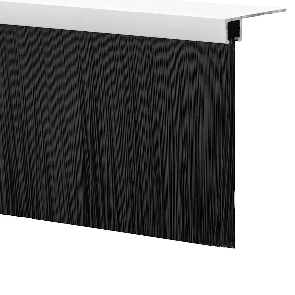 Perdele de ușă cu perii cu montare prin înșurubare 12 pcs Alb