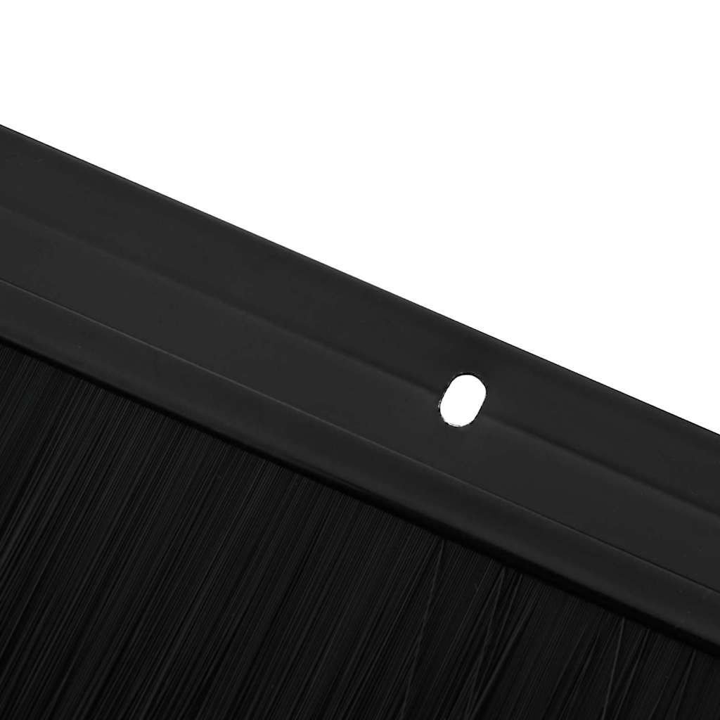 Perdele de ușă cu perii cu montare prin înșurubare 12 pcs Negru