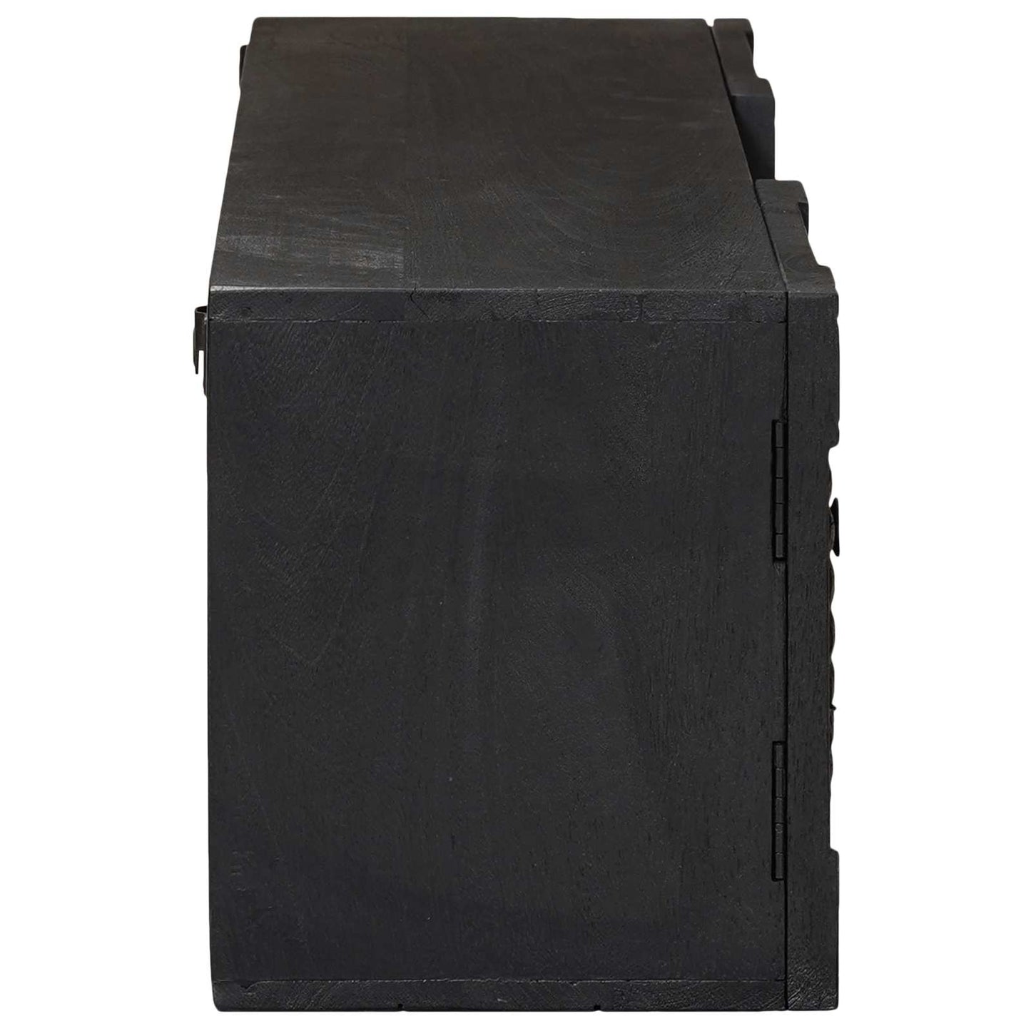 Cabinet TV cu raft cu depozitare cu ușă Negru 105 x 30 x 35 cm