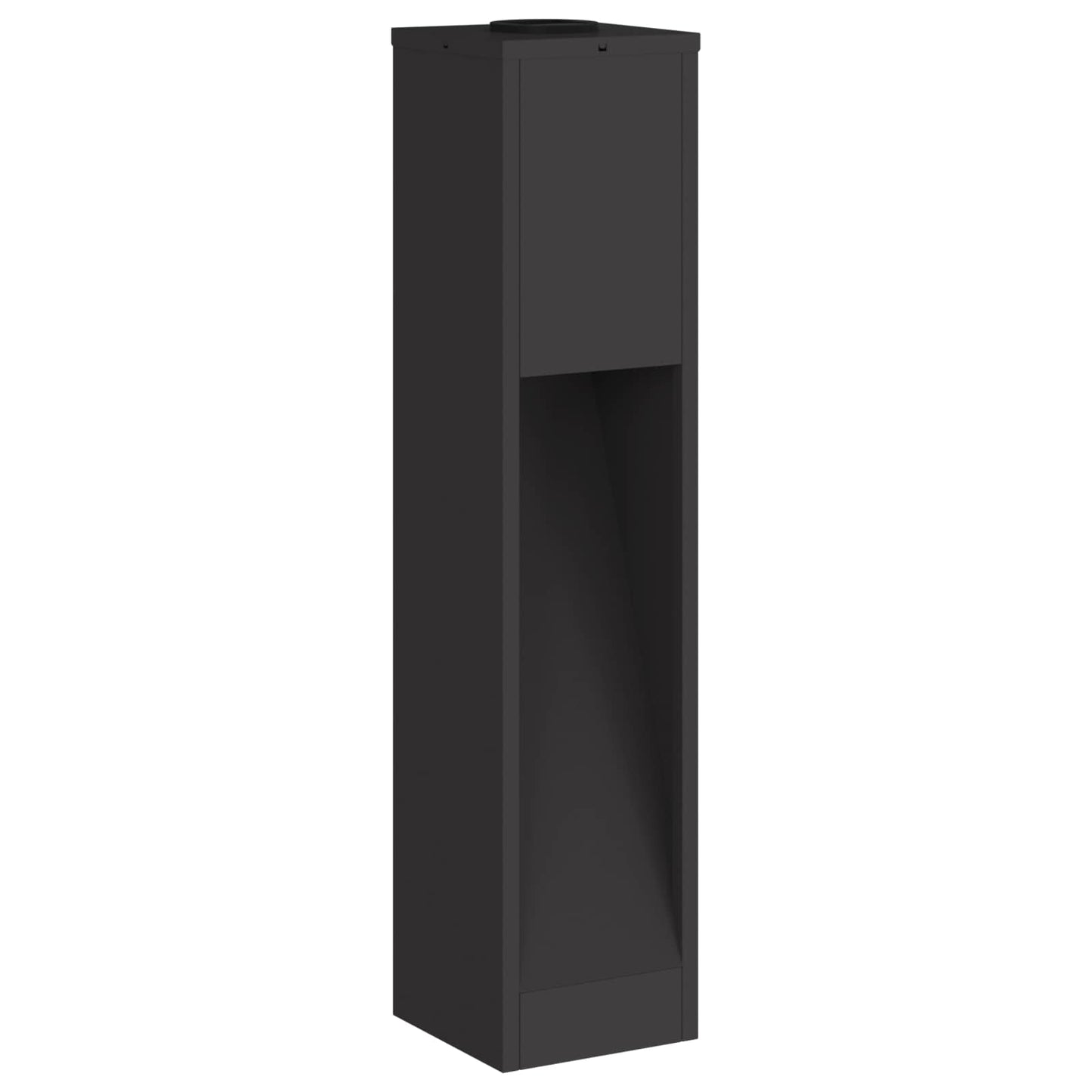 Lampa de parcurs LED solar 2 pcs Negru Oțel laminat la rece