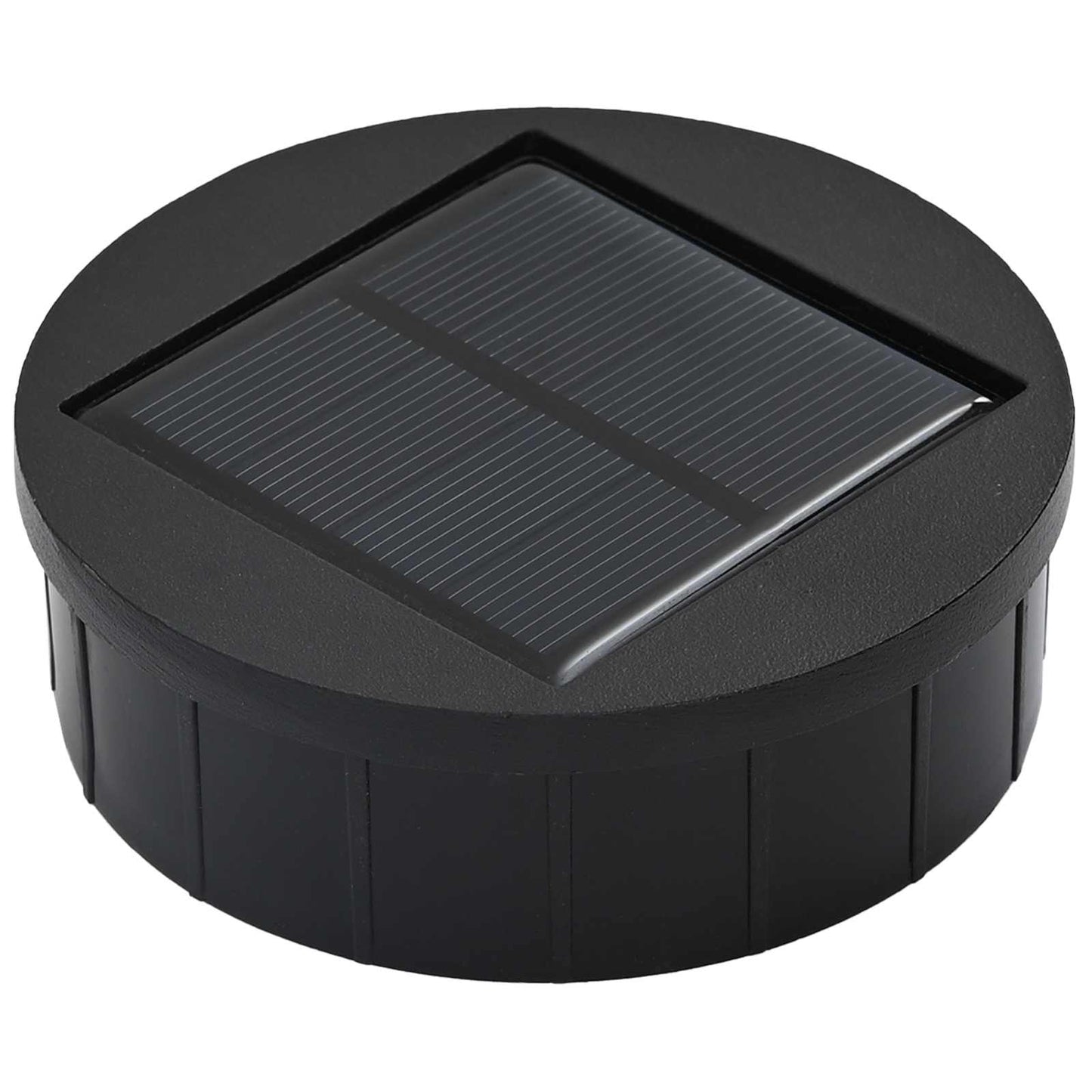 Lampa de parcurs LED solar 2 pcs Negru Oțel laminat la rece