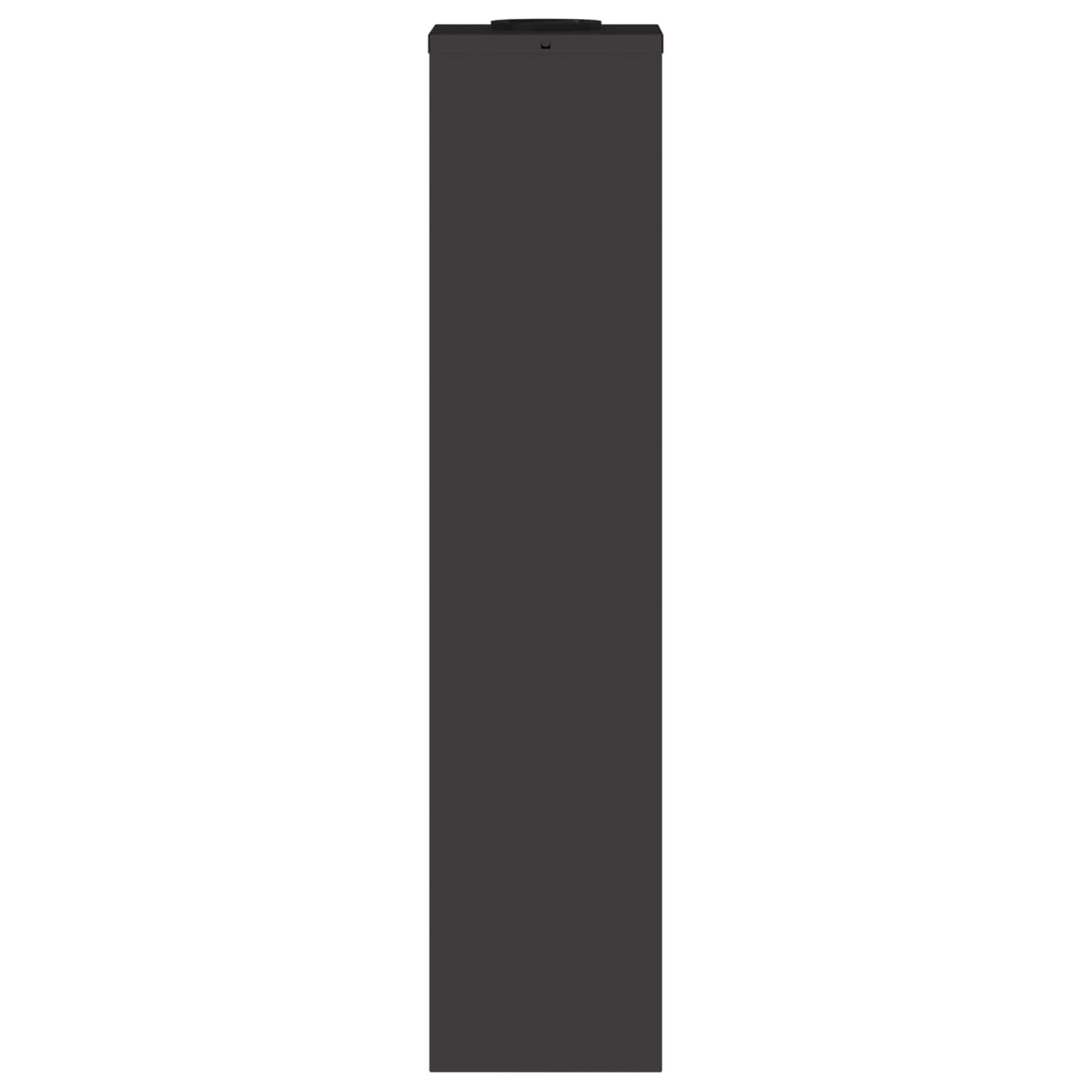 Lampa de parcurs LED solar 2 pcs Negru Oțel laminat la rece