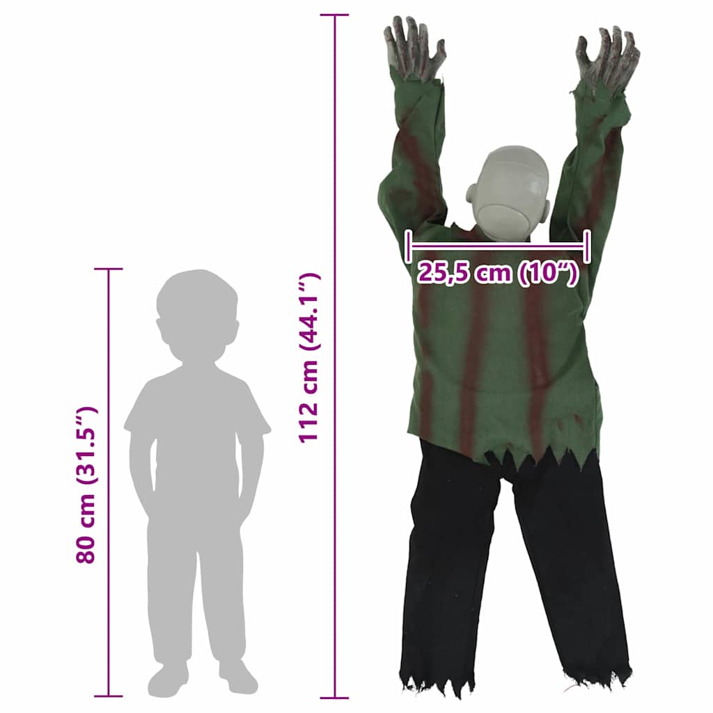 Zombie care se târăște de Halloween Verde 112 x 25.5 x 21.5 cm