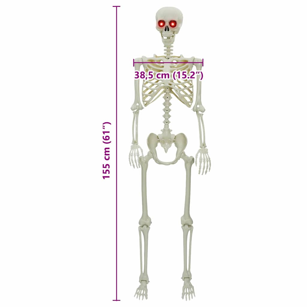 Schelet de Halloween Alb 155 x 38.5 cm Plastic