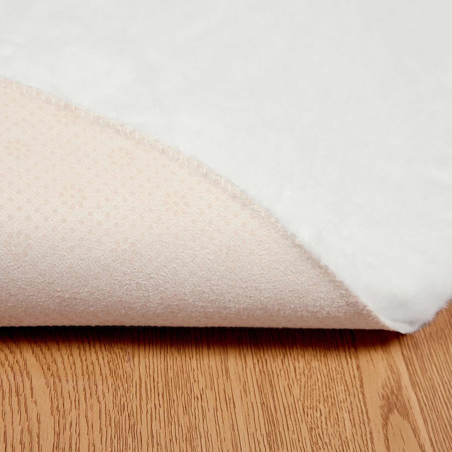 Covor din Blană Faux de Iepure Olite Alb Ø 120 cm Poliester