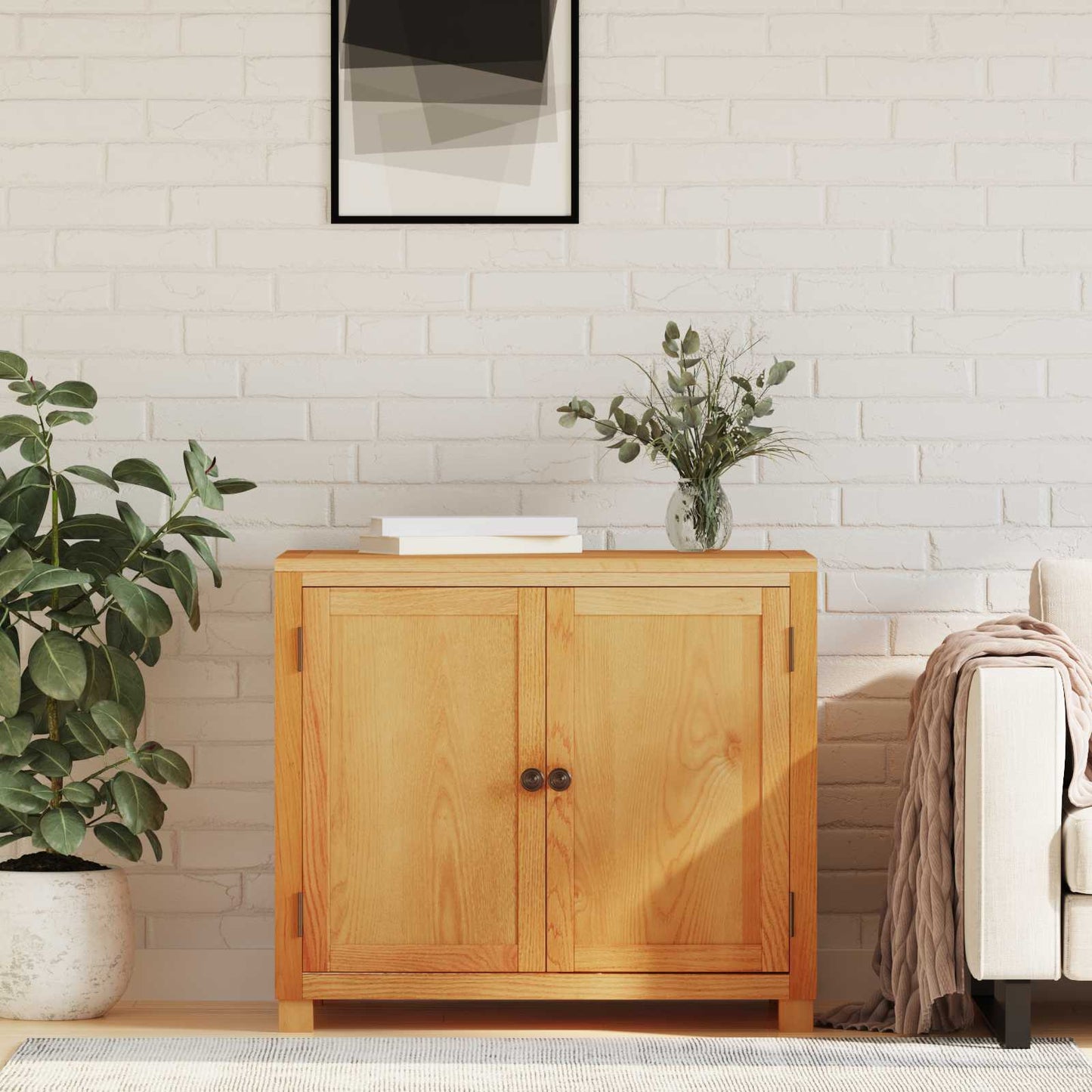 Dulap cu depozitare cu ușă Maro Lemn compozit