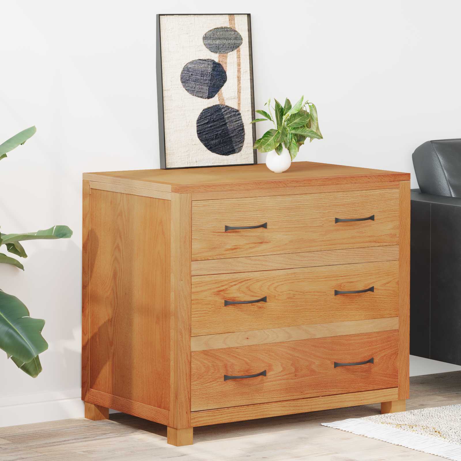 Dulap cu sertar cu depozitare Maro Lemn compozit