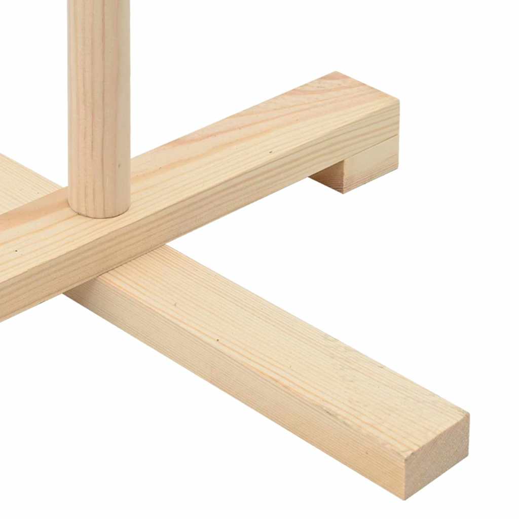 Brad de Crăciun din lemn natural 125 cm Lemn masiv de pin