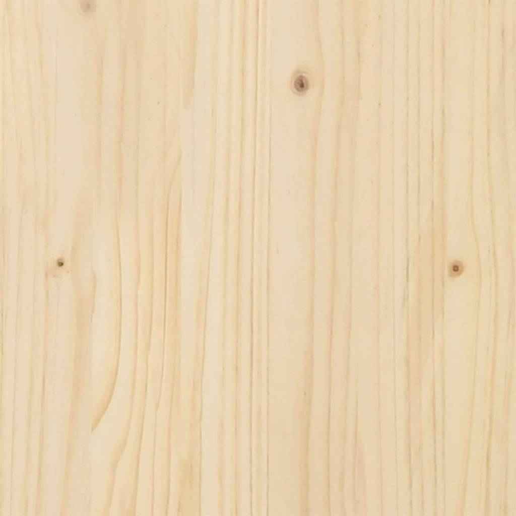 Brad de Crăciun din lemn natural 125 cm Lemn masiv de pin