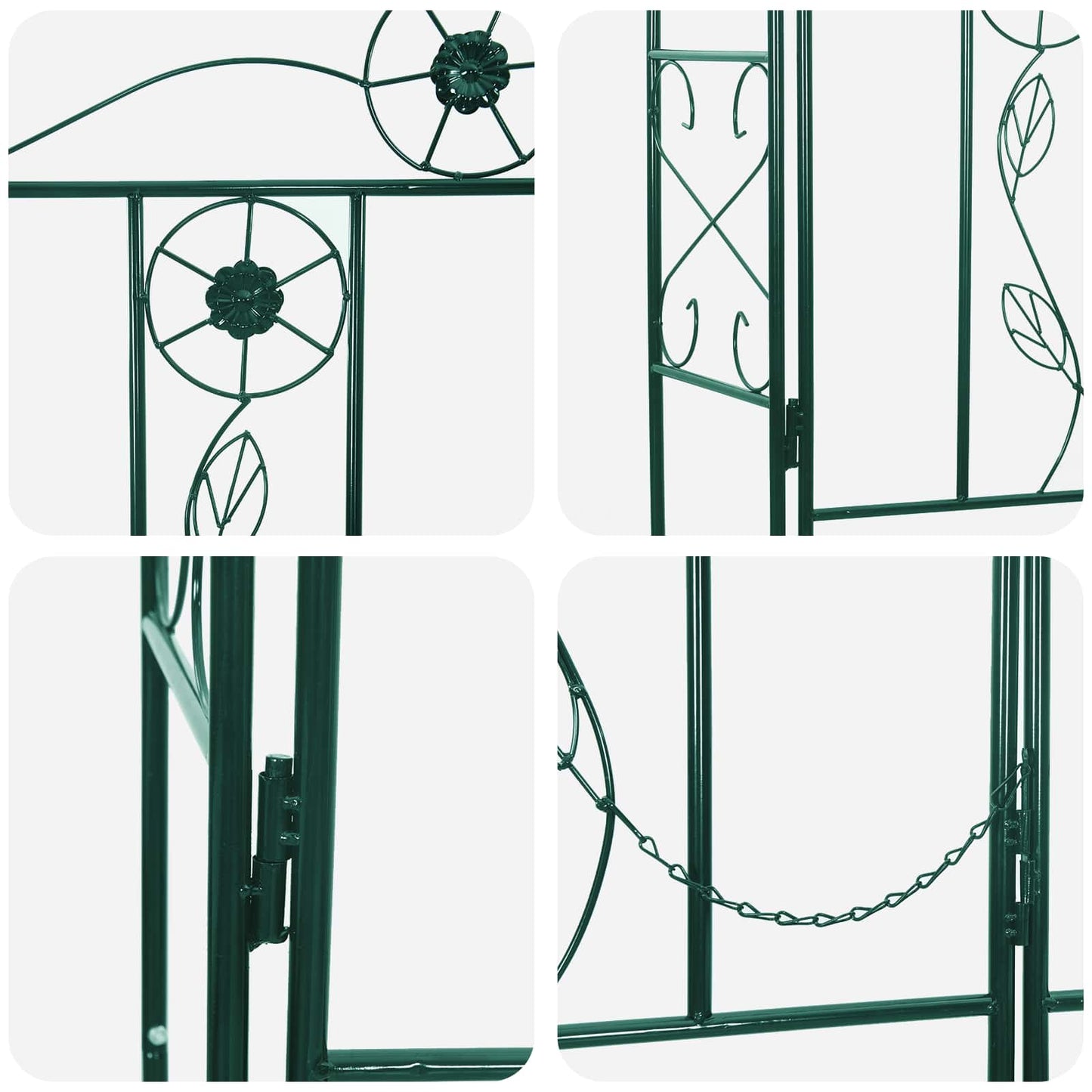 Arc de Grădină Simplu Verde 115 x 37 x 226 cm