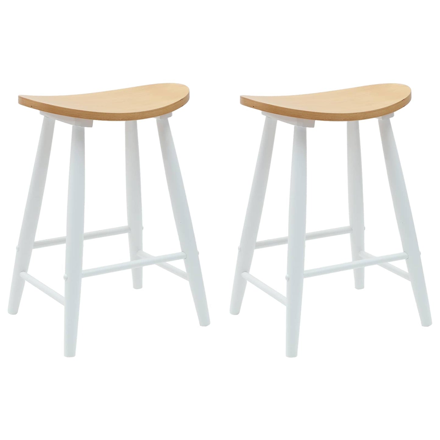 Scaune de dining 2 pcs Alb 46 x 37 x 63 cm