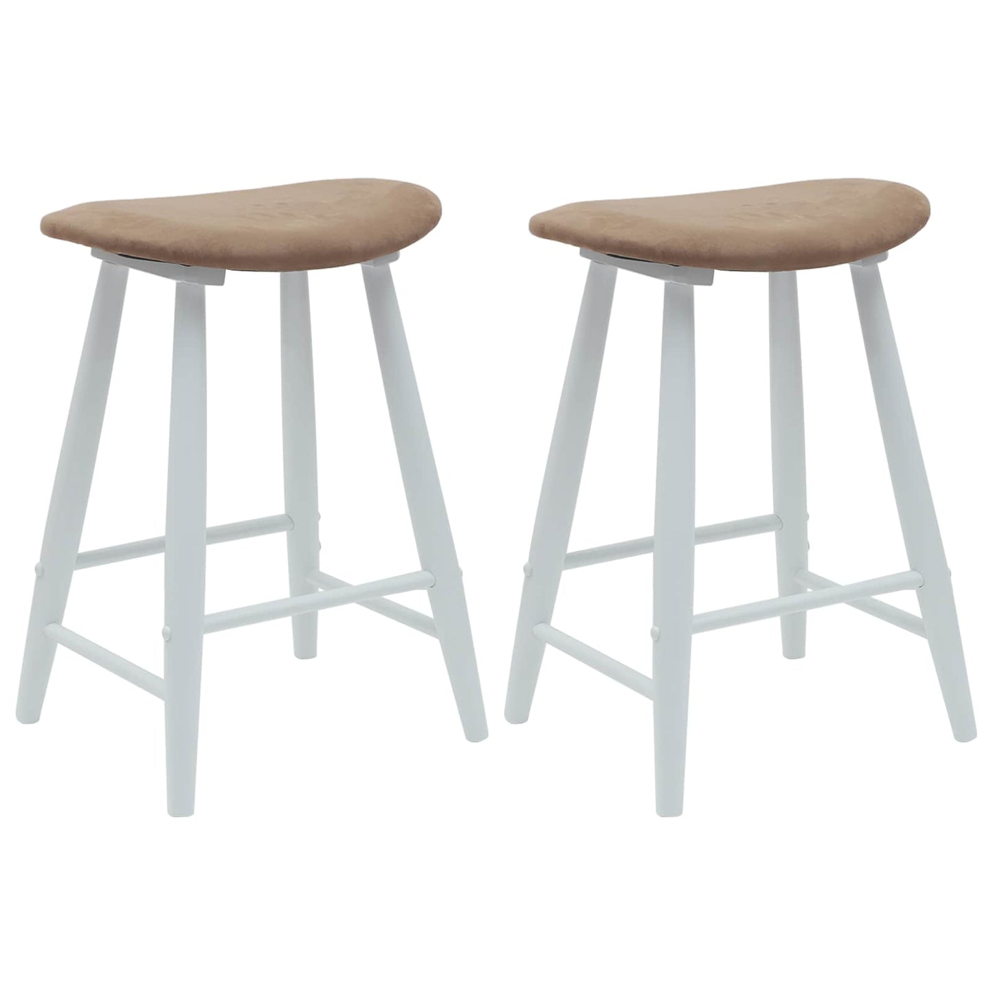 Scaune de dining 2 pcs Alb 46 x 37 x 63 cm