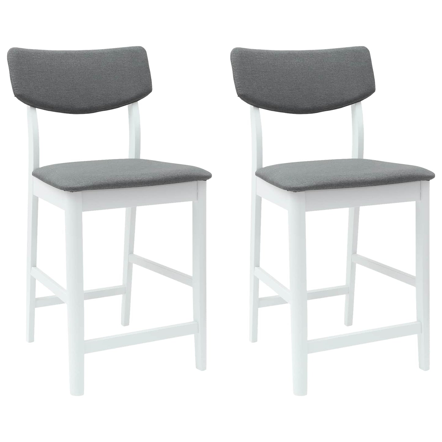 Scaune de dining 2 pcs Alb 48 x 49 x 95 cm
