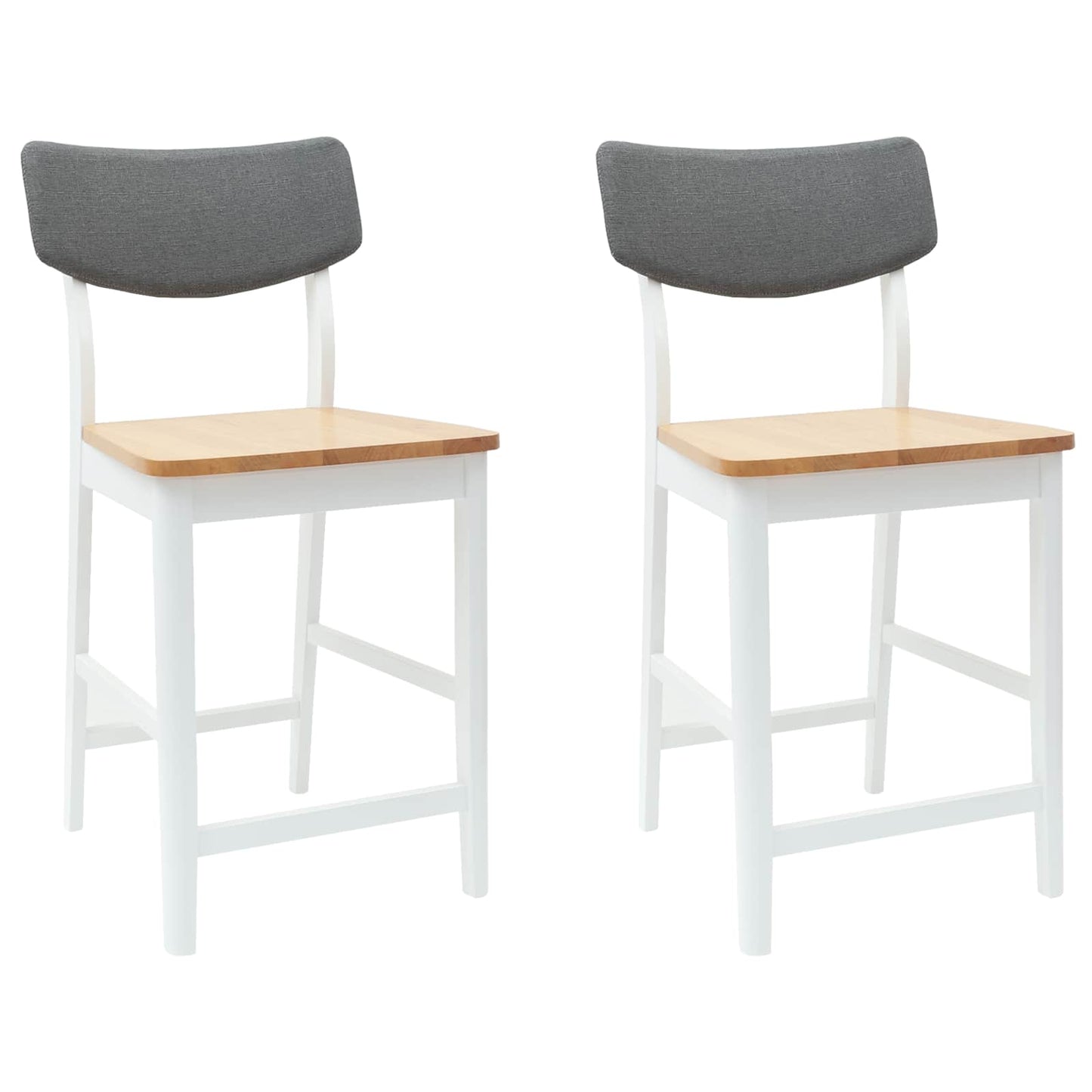 Scaune de dining 2 pcs Alb 48 x 49 x 95 cm