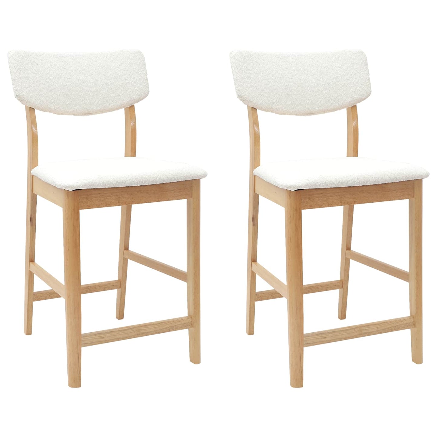 Scaune de dining 2 pcs natural 48 x 49 x 95 cm