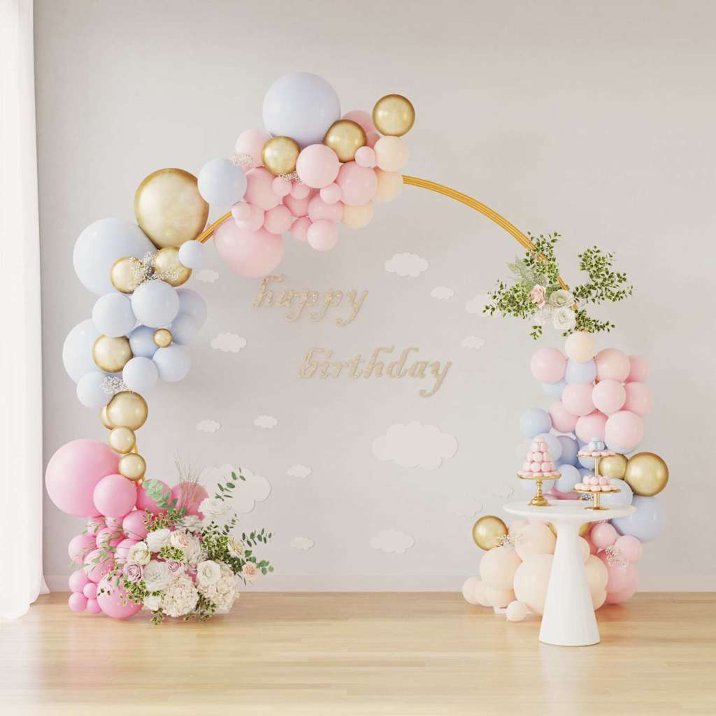 Arc de nuntă Auriu 220 x 45 x 200 cm Oțel