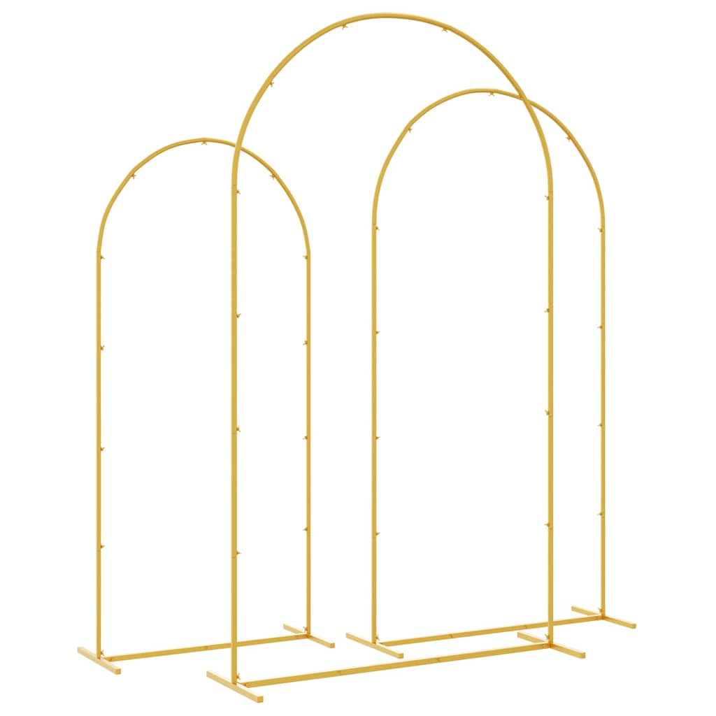 Arc de nuntă 3 pcs Auriu Oțel