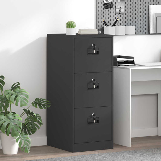 Dulap pentru Fișiere cu sertar cu raft Negru 44 x 50 x 106.5 cm