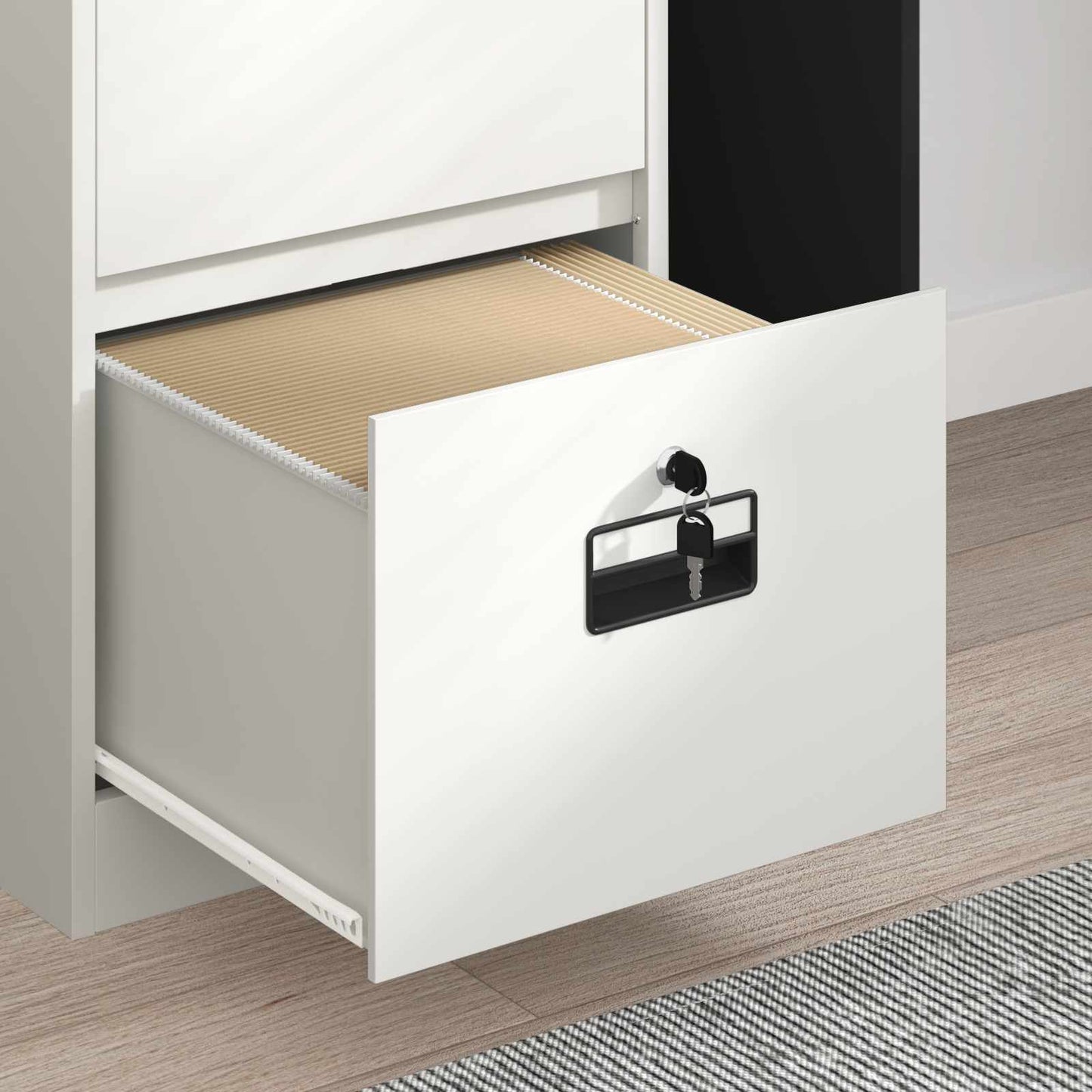 Dulap pentru Fișiere cu sertar cu raft Alb 44 x 50 x 106.5 cm