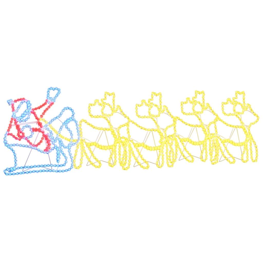 Decorațiune de Crăciun cu 1224 LED Multicolour 69 x 79 cm PVC