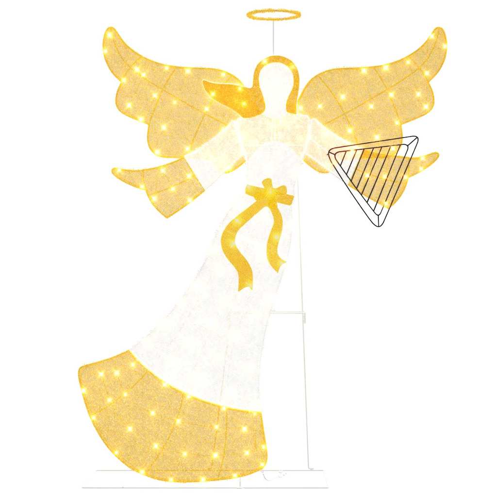 Colț luminat Alb cald 116 x 29 x 158.5 cm Poliester