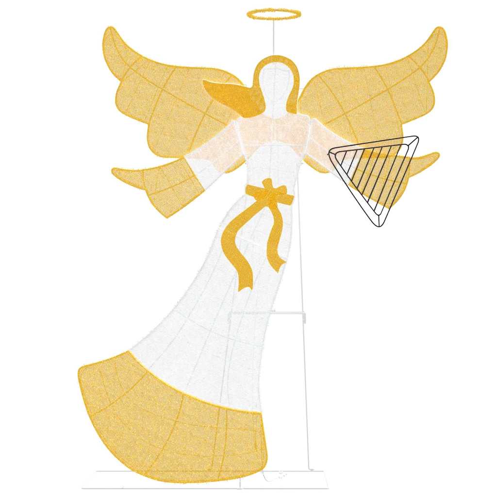 Colț luminat Alb cald 116 x 29 x 158.5 cm Poliester