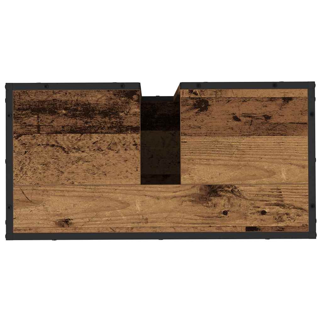 Set de mobilier pentru baie 3 pcs Lemn Vechi Lemn compozit