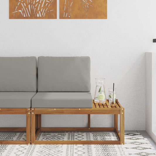 Canapea de exterior cu pernă natural 91 x 63 x 73 cm