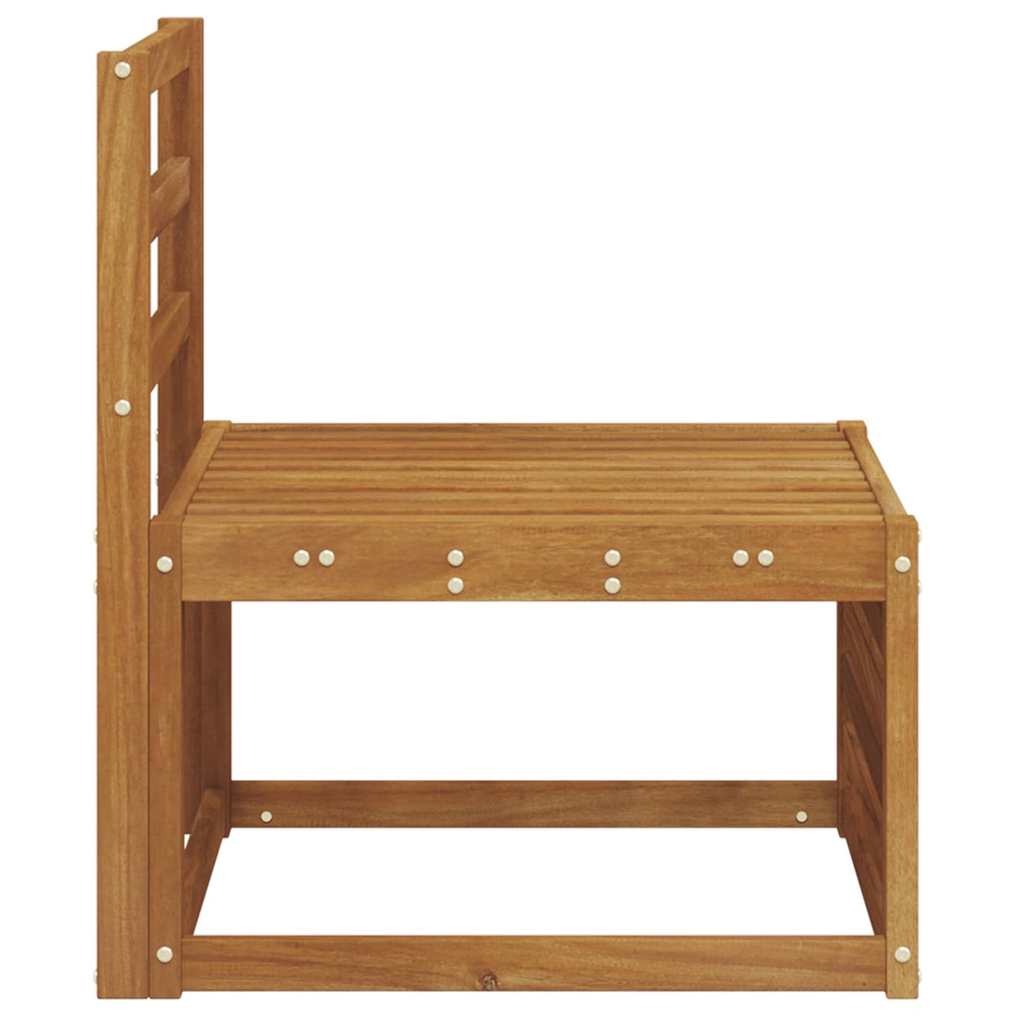 Canapea Medie pentru Exterior Lemn Solid de Acacia natural