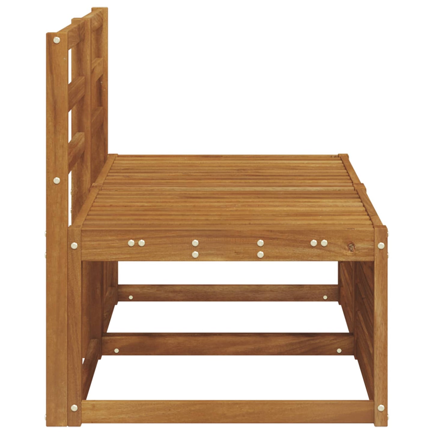 2 Bucată Canapea Medie pentru Exterior Lemn Solid de Acacia