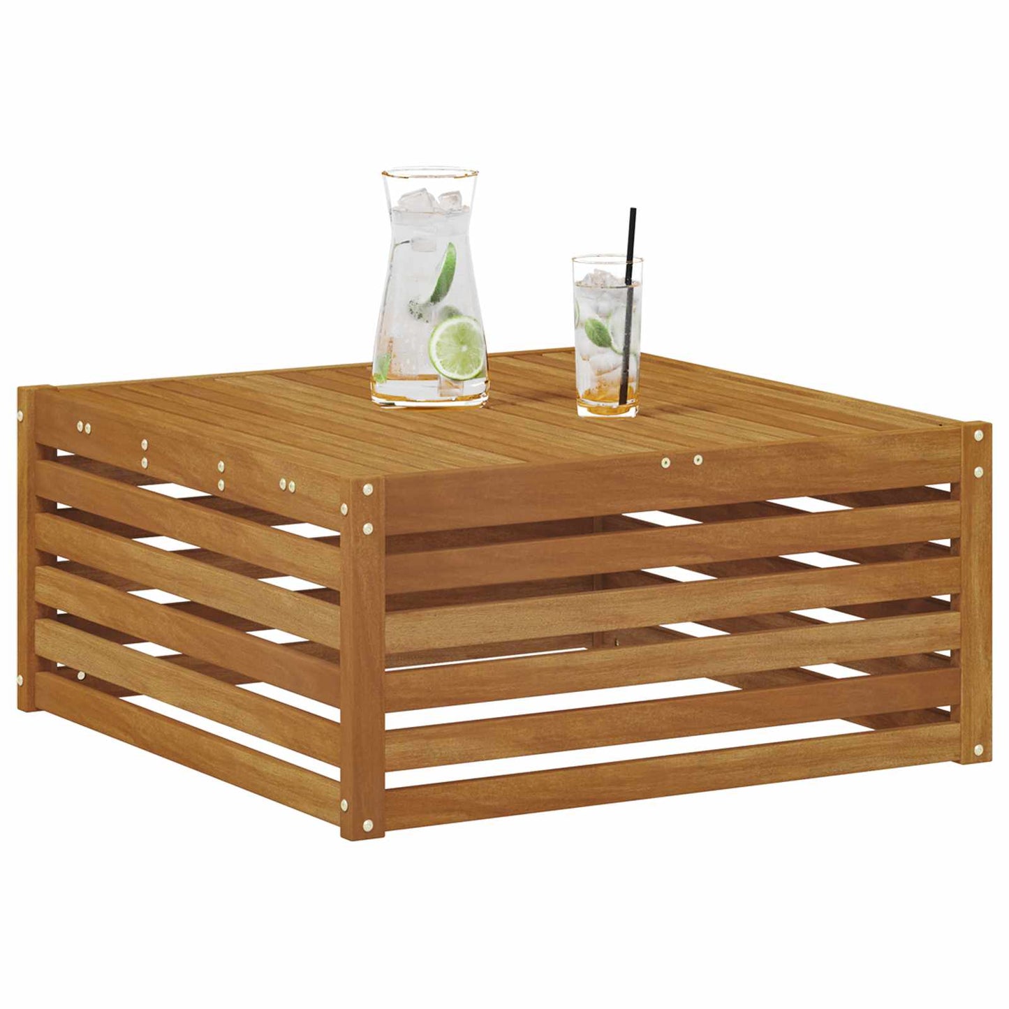 Masă de exterior Lemn Solid de Acacia natural 79 x 79 x 37 cm