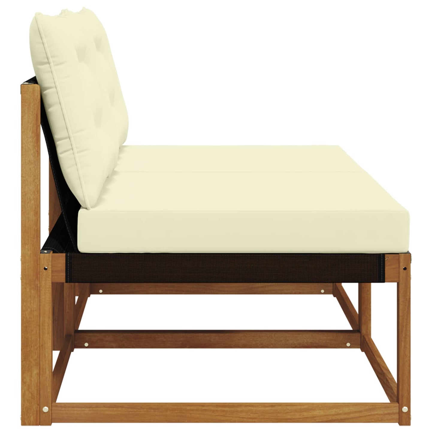 2 Bucată Canapea Medie pentru Exterior Lemn Solid de Acacia