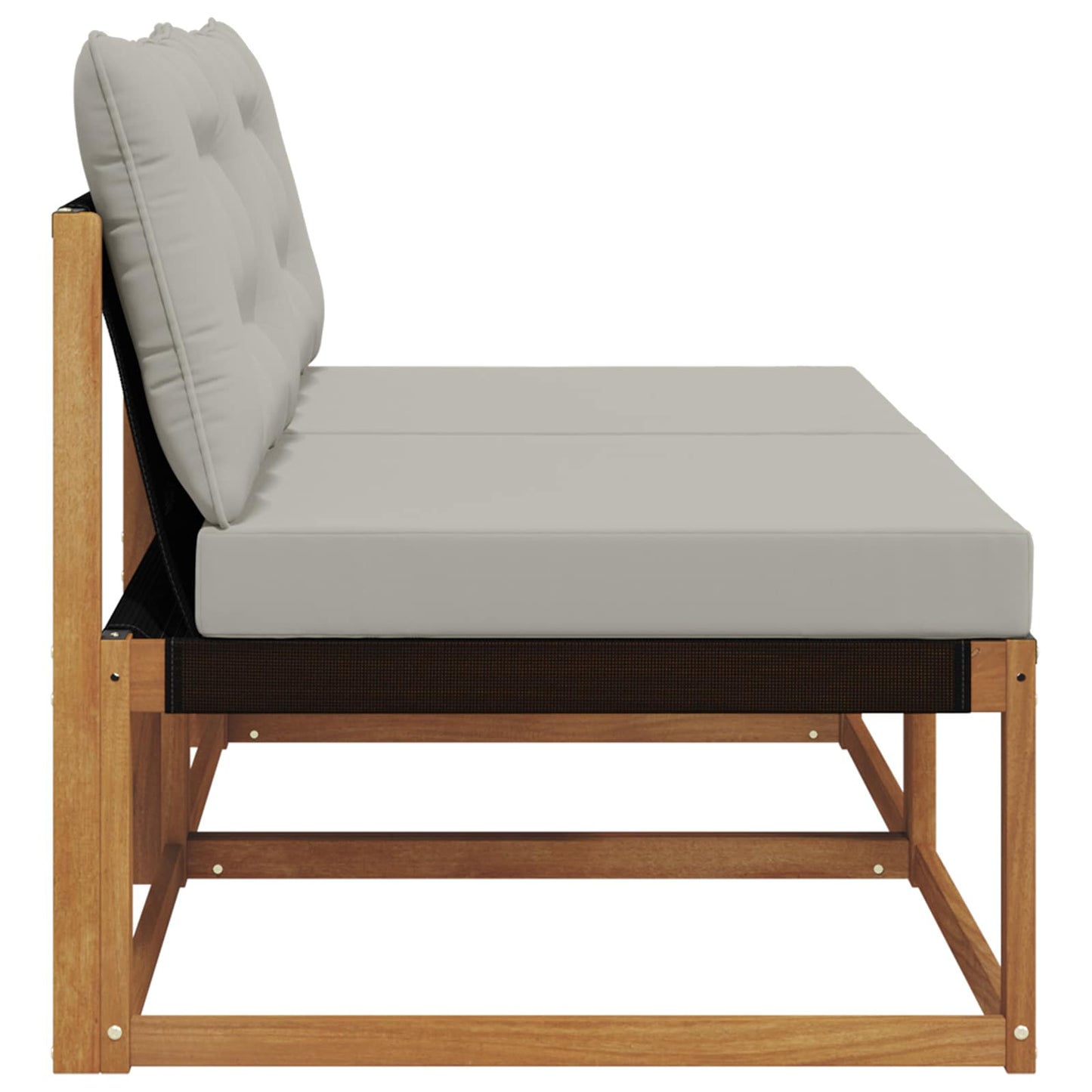 2 Bucată Canapea Medie pentru Exterior Lemn Solid de Acacia