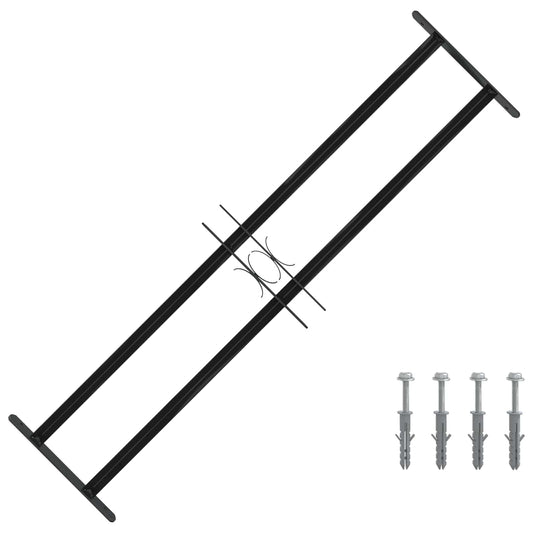 Grilă Fereastră Negru 115 x 30 cm Oțel vopsit electrostatic