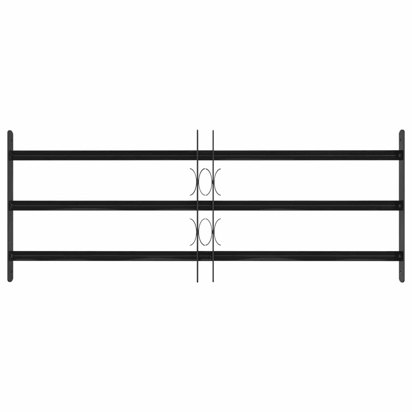 Grilă Fereastră Negru 116 x 45 cm Oțel vopsit electrostatic