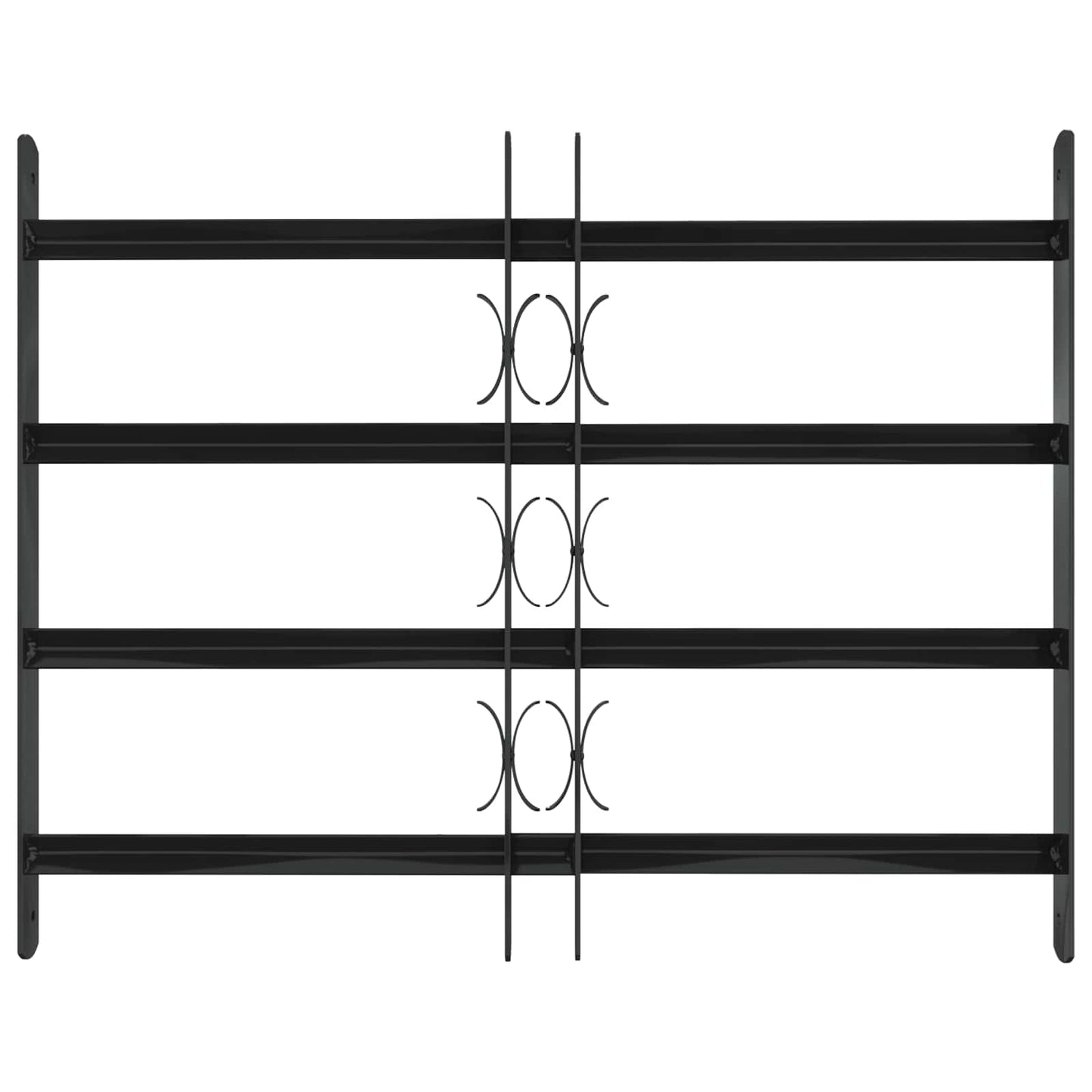 Grilă Fereastră Negru 75.5 x 60 cm Oțel vopsit electrostatic