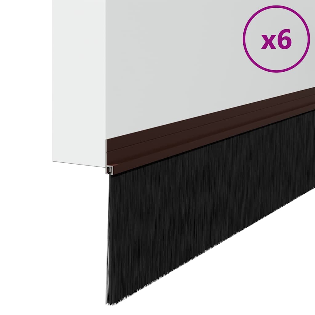 Dopuri pentru uși autoadezive 6 pcs Maro 100 cm