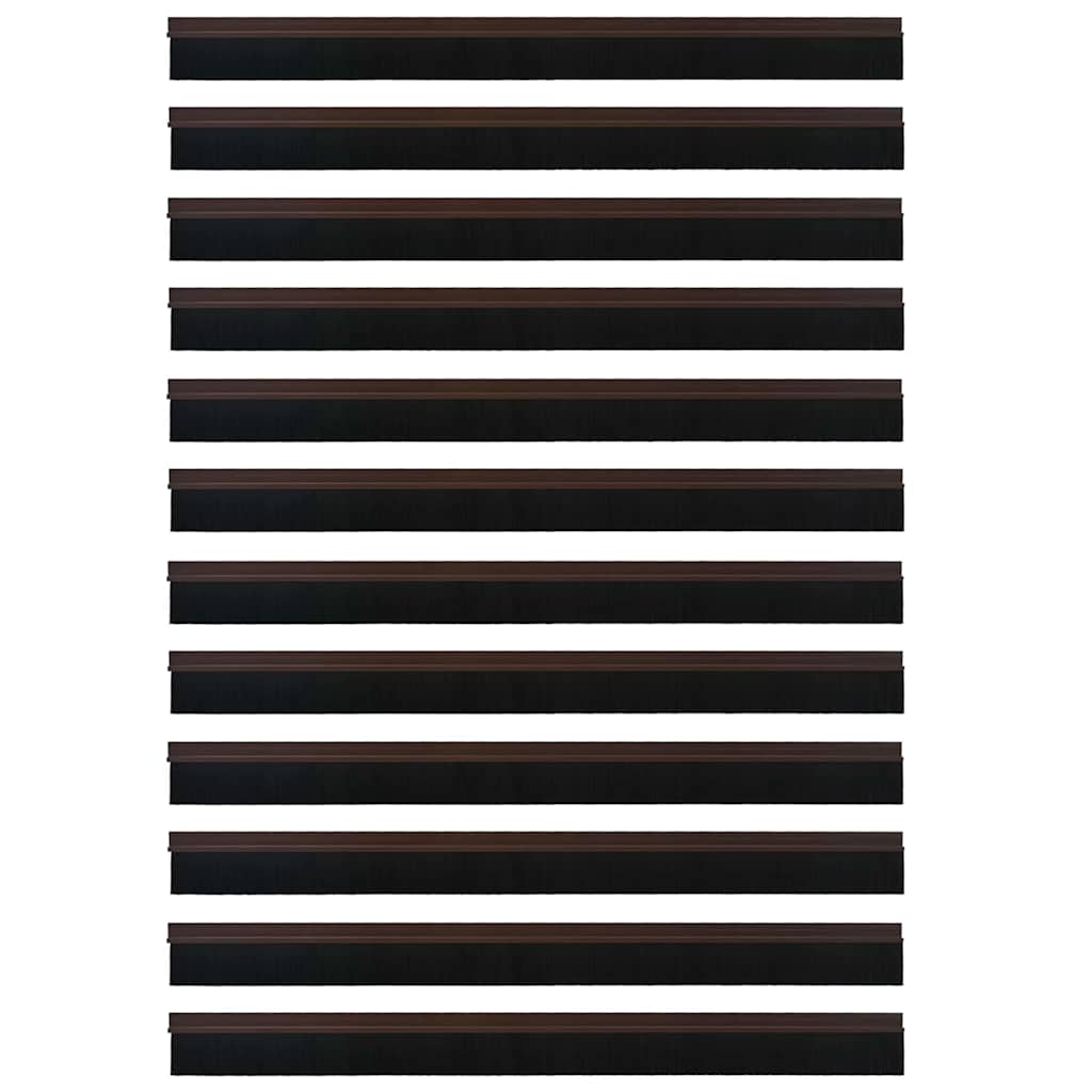 Dopuri pentru uși autoadezive 12 pcs Maro 100 cm